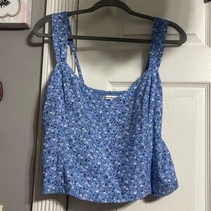 Blue floral Abercrombie & fitch top